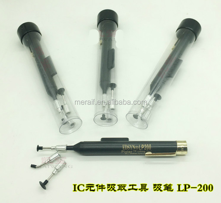 LP200 vacuum pen Anti-satic IC Pick-up Vacuum Sucker Pen + 2 Suction Headers for BGA SMD Work Reballing Aids