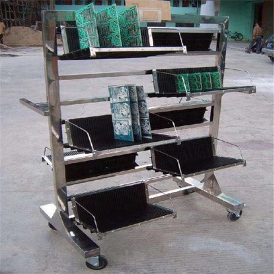 Stainless Steel Hanging Basket ESD PCB Trolley Roll Container